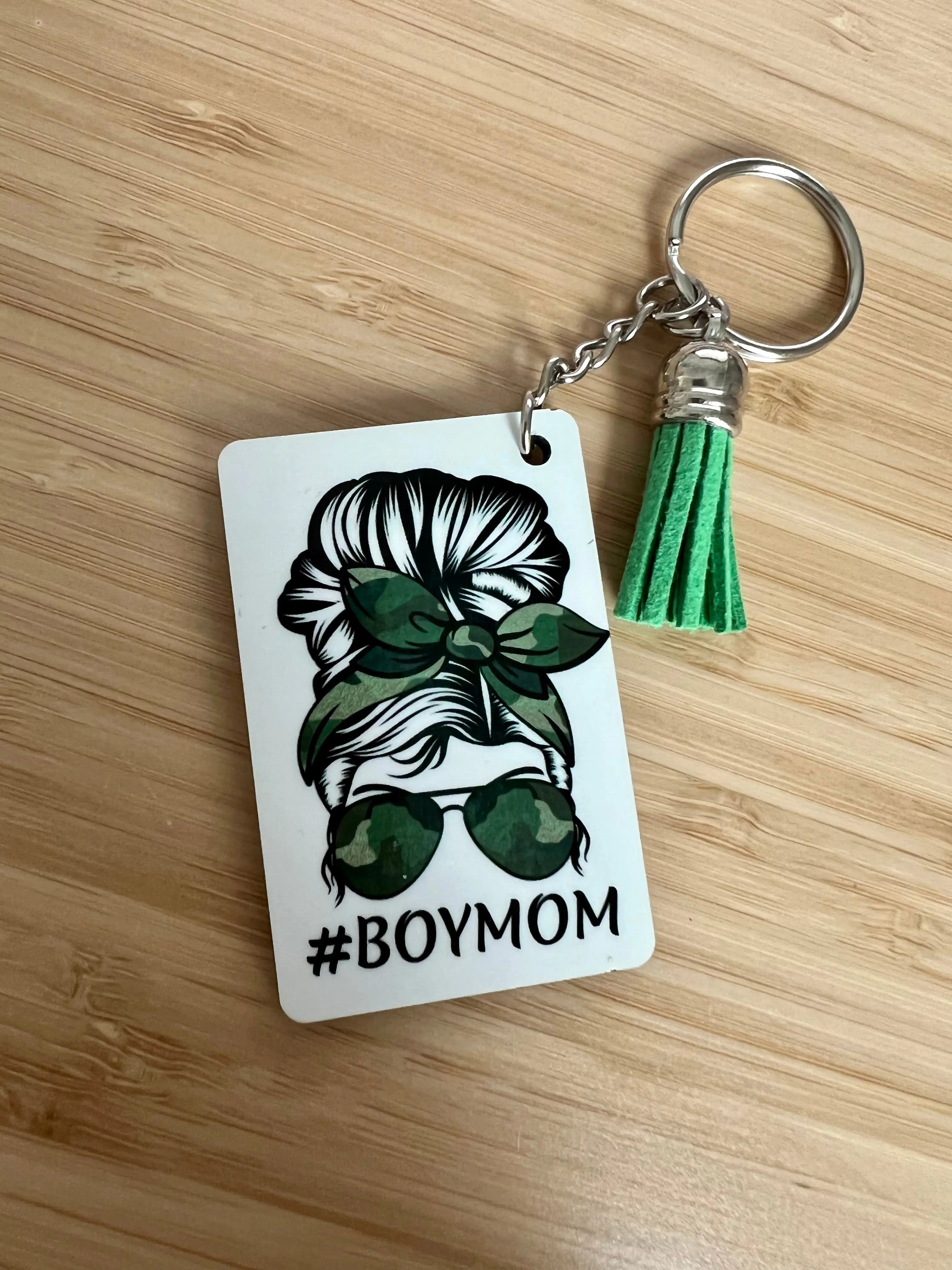 Boy Mom keychain