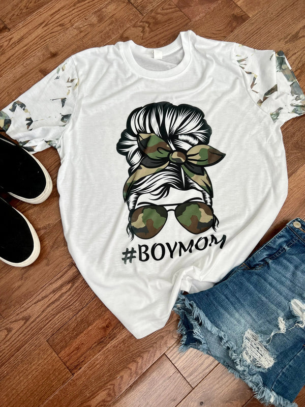 Boy Mom T-Shirt Southern Designs